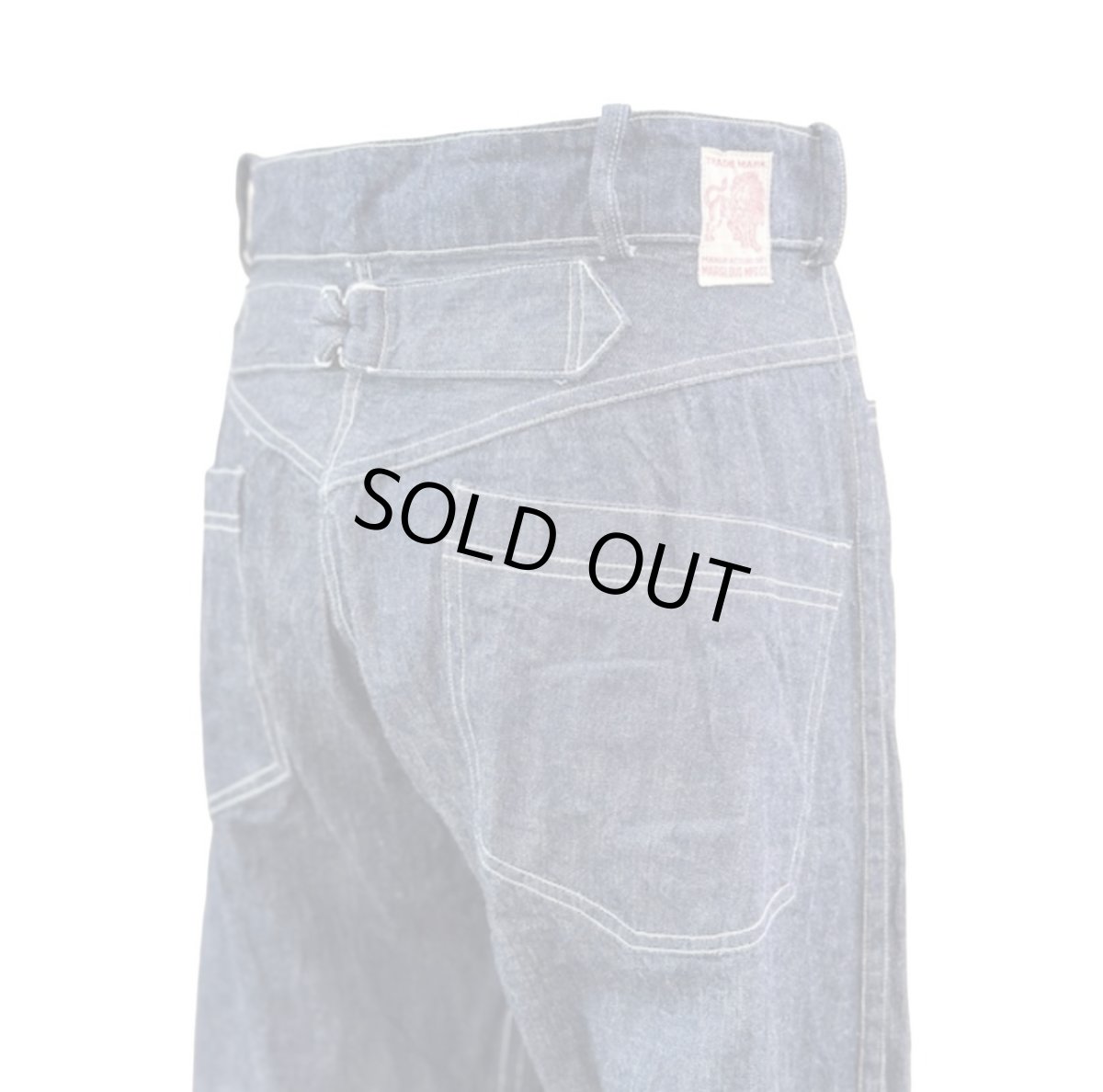 画像6: LION BRAND (ライオンブランド) Denim Work Pants with Buckle Back  (6)