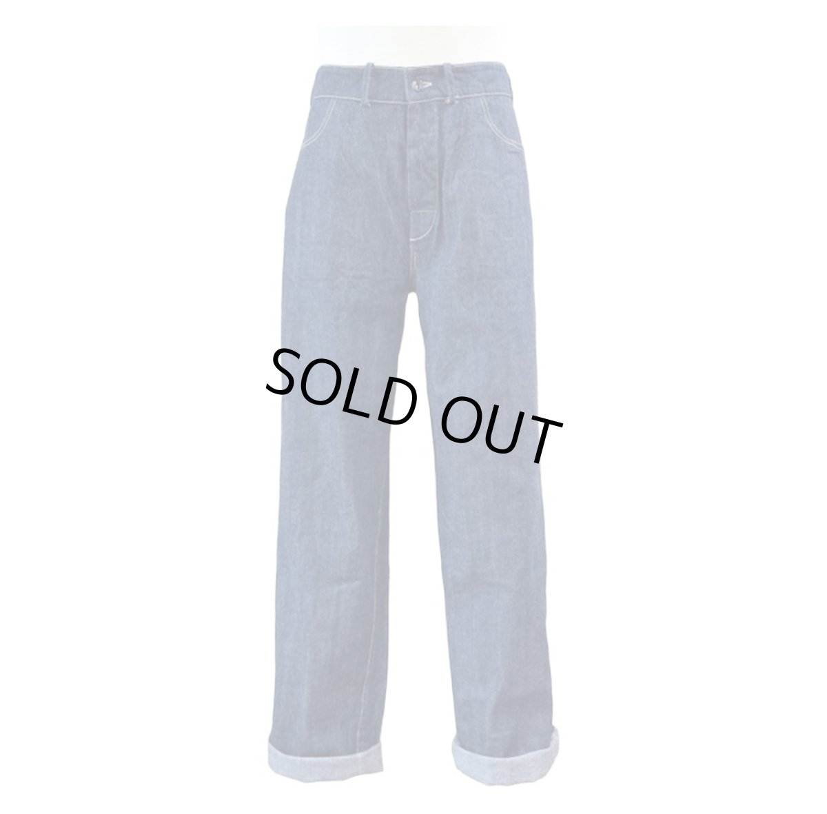 画像2: LION BRAND (ライオンブランド) Denim Work Pants with Buckle Back  (2)