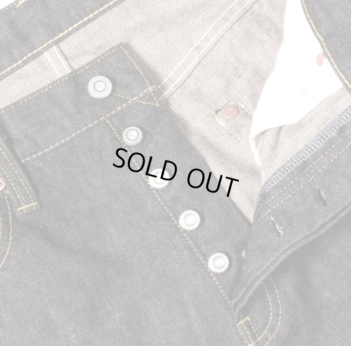 画像4: STRASS BURGER (ストラスバーガー) JUMBO 14.5oz BLACK SELVEDGE DENIM VINTAGE STRAIGHT JEANS (4)