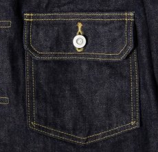 画像4: STRASS BURGER (ストラスバーガー) JUMBO 14.5oz SELVEDGE 1st DENIM JACKET BANANA YELLOW (4)