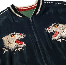 画像7: TAILOR TOYO (テーラー東洋) Mid 1950s Style Acetate Souvenir Jacket “TIGER HEAD” × “CHEVY LOVER” (AGING MODEL) (7)