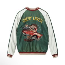 画像5: TAILOR TOYO (テーラー東洋) Mid 1950s Style Acetate Souvenir Jacket “TIGER HEAD” × “CHEVY LOVER” (AGING MODEL) (5)