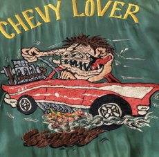 画像11: TAILOR TOYO (テーラー東洋) Mid 1950s Style Acetate Souvenir Jacket “TIGER HEAD” × “CHEVY LOVER” (AGING MODEL) (11)