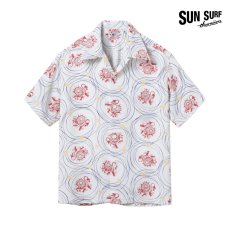 画像2: SUNSURF (サンサーフ) RAYON HAWAIIAN SHIRT “DRAGON GRID”  (2)
