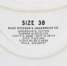 画像9: BUZZ RICKSON’S (バズリクソンズ) UNDERSHIRTS, COTTON SUMMER-SLEEVELESS (9)