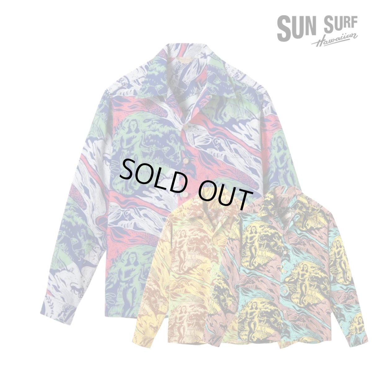 画像1: SUNSURF (サンサーフ) SUN SURF SPECIAL EDITION “GAUGUIN WOODCUT MYSTIC” (LONG SLEEVE) (1)