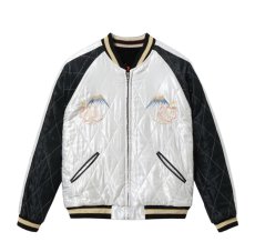 画像4: TAILOR TOYO (テーラー東洋) Mid 1950s Style Velveteen Souvenir Jacket “RED TIGER” × “LANDSCAPE” (4)