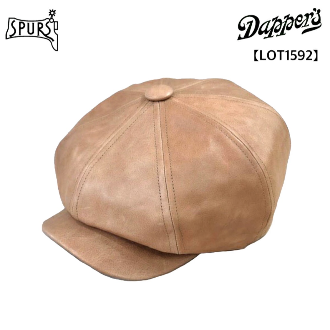 画像1: Dapper`s (ダッパーズ) 40’s Style Classic Horsehide Leather Casquette (1)